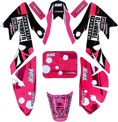 Pink Plastics Graphics for Compatible with XR 50 CRF 50 SDG SSR 107 110 125 in Saudi Arabia