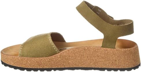 Birkenstock Glenda by Papillio Faded Khaki Suede/Canvas EU 39 (US Women's 8-8.5) Narrow in Saudi Arabia