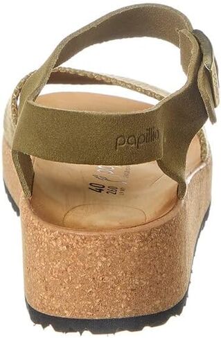 Birkenstock Glenda by Papillio Faded Khaki Suede/Canvas EU 39 (US Women's 8-8.5) Narrow in Saudi Arabia