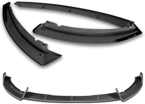 EPARTS 3 Pieces Style Front Bumper Lip Spoiler Splitter Chin Side Body Kit Trim Protection Compatible with 2012-2014 Ford Focus ST Hatchback Models Only (Painted Carbon Fiber Style) in Saudi Arabia