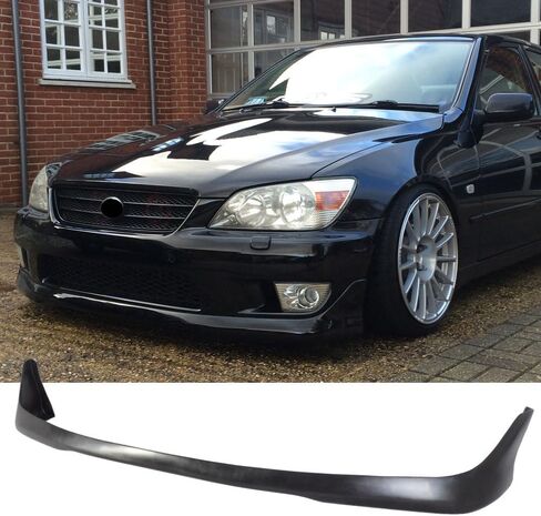 Front Bumper Lip Compatible With 2001-2005 Lexus IS300 Altezza SXE10, TR Style Black PU Spoiler by IKON MOTORSPORTS, 2002 2003 2004 in Saudi Arabia