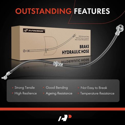 A-Premium Front Driver Brake Brake Hose متوافق مع نماذج نيسان المختارة-Rogue 2015-2019 ، Rogue Sport 2017-2019 ، Qashqai 2018-2019-استبدال# 462104ba0b in Saudi Arabia