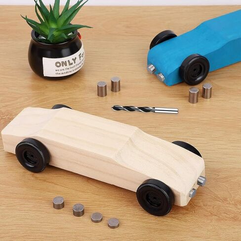 6.58OZ Cylindrical Stainless Steel Weights for Pinewood Derby Cars, 30 Pieces Derby Car Kit, 6 Different Sizes of Cylinders Weights with Adhesive to Speed Up Your Car Cylindrical Weights for Derby car in Kuwait