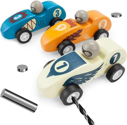 6.58OZ Cylindrical Stainless Steel Weights for Pinewood Derby Cars, 30 Pieces Derby Car Kit, 6 Different Sizes of Cylinders Weights with Adhesive to Speed Up Your Car Cylindrical Weights for Derby car in Kuwait