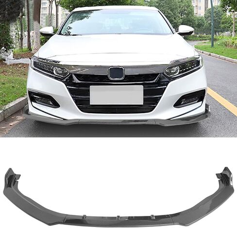 FREEMOTOR802 Front Bumper Lip Splitter, Compatible with 2018-2021 Honda Accord 10th Gen, Factory Style 3PCS PP Air Dam Chin Spoiler Front Lower Lip Spoiler Guard Protector, Matte Black in Kuwait