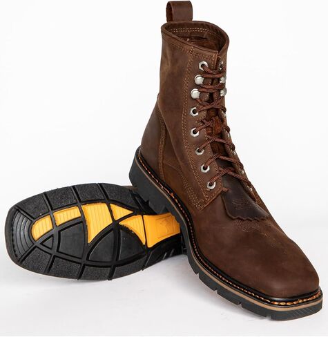 Cody James Men's Mustang Lace-Up Kiltie Work Boot Soft Toe - C8mr2 in Saudi Arabia