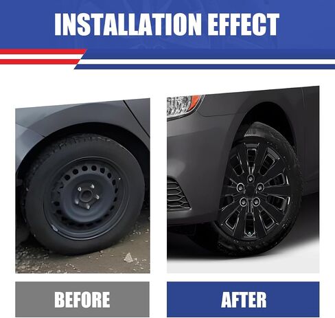 NIXON OFFROAD 16 Inch Hubcaps for Nissan Leaf 2011-2017/Nissan Sentra 2013-2019 [Only Fit Steel Wheel] Wheel Rim Cover (Set of 4) PP Hub Caps Replacement for Car (Black Lacquer, 5132Style) in Saudi Arabia
