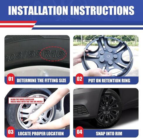 NIXON OFFROAD 16 Inch Hubcaps for Nissan Leaf 2011-2017/Nissan Sentra 2013-2019 [Only Fit Steel Wheel] Wheel Rim Cover (Set of 4) PP Hub Caps Replacement for Car (Black Lacquer, 5132Style) in Saudi Arabia