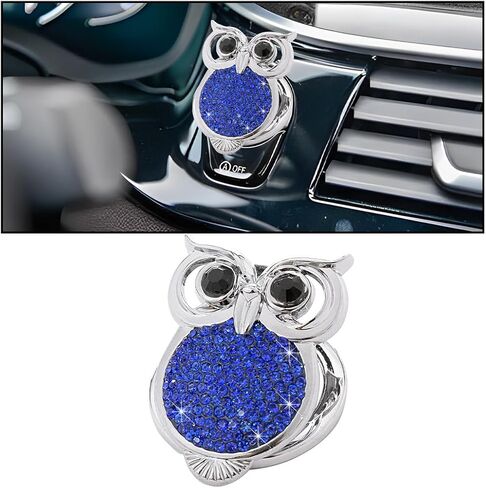 AUCELI Bling Owl Crystal Car Engine lgnition Start Stop Button Cover, Diamond Rhinestone Push to Start Button Key lgnition Protective Decal, Vehicle Interior Decoration Sticker in Saudi Arabia