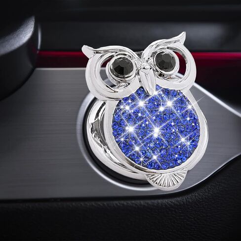AUCELI Bling Owl Crystal Car Engine lgnition Start Stop Button Cover, Diamond Rhinestone Push to Start Button Key lgnition Protective Decal, Vehicle Interior Decoration Sticker in Saudi Arabia