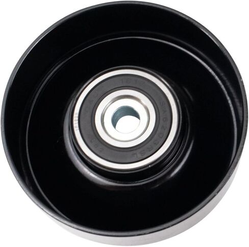 Serpentine Belt Tensioner Pulley Steel Black -Grade Type 0.08 In2mm-Material Thickness 3.54 Diameter 1.14 for Buick for Electra 1985-1987 for Park Avenue 2000-2005 in Kuwait