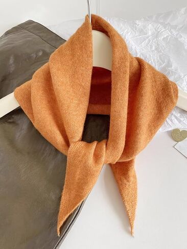 Knit Triangle Scarf for Women Knitted Head Scarf Y2k Bandana Fisherman Downtown Girl Aesthetic Accessories in Saudi Arabia