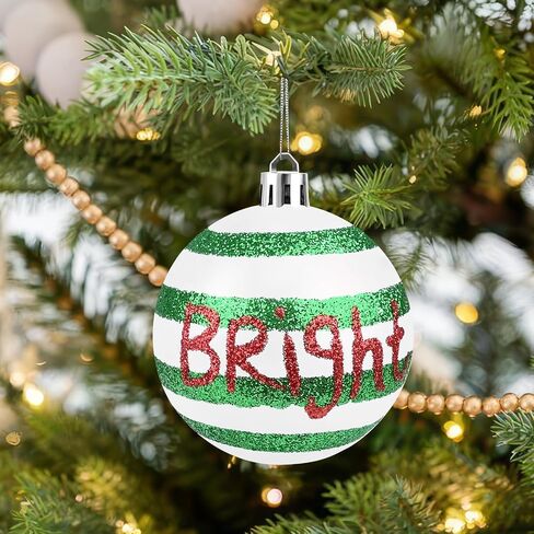 30PCS Christmas Balls Ornaments - 2.36" Red Green White Xmas Balls Decoration, Shatterproof Christmas Balls Ornaments for Christmas Tree, Painting & Glittering Hanging Ball for Party Event(Style-23) in Saudi Arabia