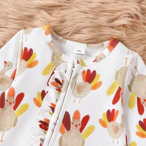 Newborn Baby Girl Bow Heart Footies Romper Long Sleeve Sleeper Headband Zip Up Footed Overalls Coming Home Outfits in Kuwait