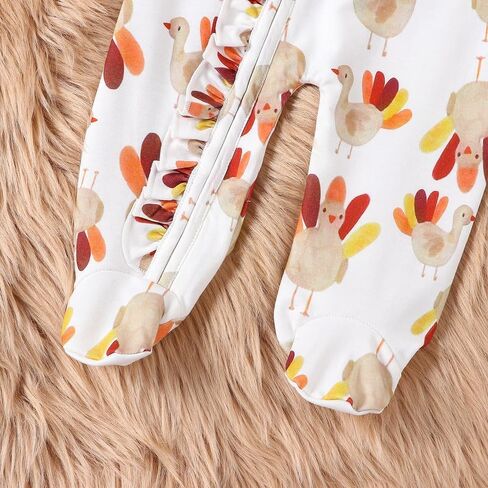 Newborn Baby Girl Bow Heart Footies Romper Long Sleeve Sleeper Headband Zip Up Footed Overalls Coming Home Outfits in Kuwait
