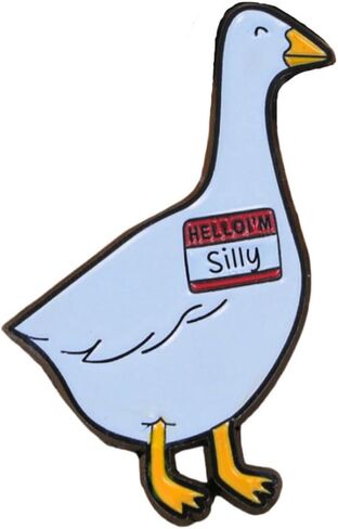 Goose Enamel Lapel Pin, Cute Cartoon Animal Brooch Funny Goose Pin Gift for Friend in Saudi Arabia