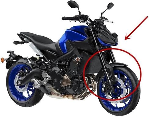 Wheel Fender Splash Guard for MT-09 for MT09 for FZ09 for FZ 09 for MT 09 for FZ-09 2014 2015 2016 2017 2018 2019 2020 Front Splash Guard Fender Splash Extender(Carbon Fiber) in Kuwait