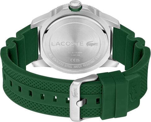 Lacoste Regatta Men's 3H Quartz Silicone Transparent Wristband - Water Resistant up to 5ATM/50 Meters, Contemporary Design, 46mm in Saudi Arabia