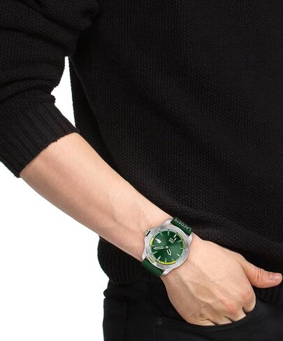 Lacoste Regatta Men's 3H Quartz Silicone Transparent Wristband - Water Resistant up to 5ATM/50 Meters, Contemporary Design, 46mm in Saudi Arabia