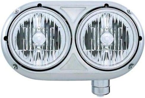 UNITED PACIFIC 32186 Headlight Assembly, RH, Polished Housing, High/Low Beam, Crystal H4 Bulb in Saudi Arabia