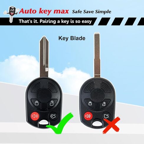 2 Programmable Keyfob Tool, Replacement Car Keys Fob and DIY Programmer Kit for 2005-2012 Ford Focus Mustang Fusion Escape Expedition in Saudi Arabia