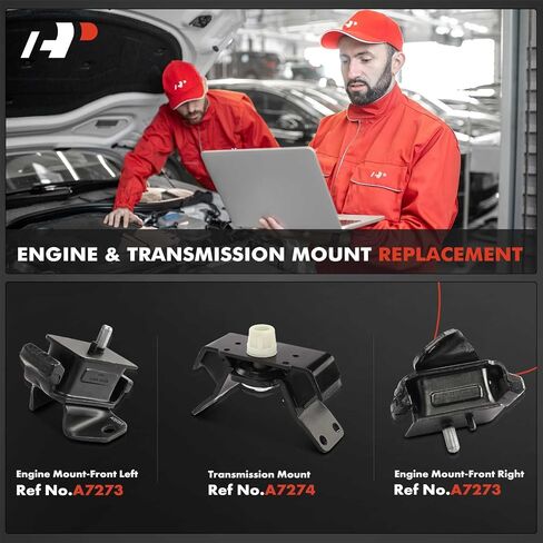 A-Premium 3PCS Engine Motor Mount and Transmission Mount Kit Compatible with Toyota Tacoma 1998-2004 3.4L, Automatic Transmission in Saudi Arabia