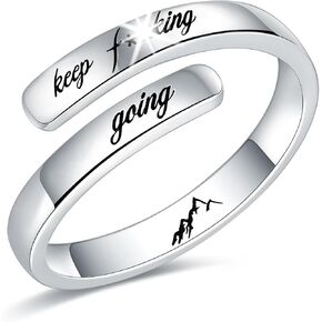 Just Breathe Rings 925 Sterling Silver Adjustable Rings Inspirational Jewelry Gifts For Women in Saudi Arabia