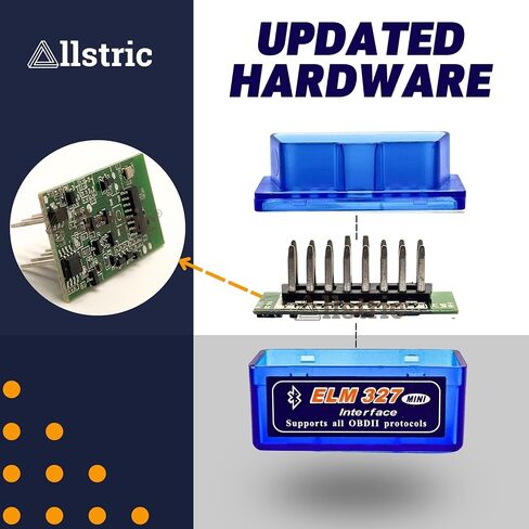 Allstric® OBD2 Scanner Bluetooth ELM327. Car Diagnostic Tool for All Cars. OBD Code Reader with Reset, Reads DTCs, Clears Check Engine Light, Vehicle Info, and O2 Sensor Test. Fixd Car Diagnostic Tool in Saudi Arabia