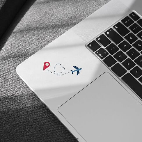 3 Pcs Airplane Love Destination Sticker - Love Travels Sticker - Long Distance Laptop Decals, Travel Adventure Long Distance Fighter Plane Stickers for Water Bottle Tumbler Phone Case Laptop 3"x3" in Kuwait