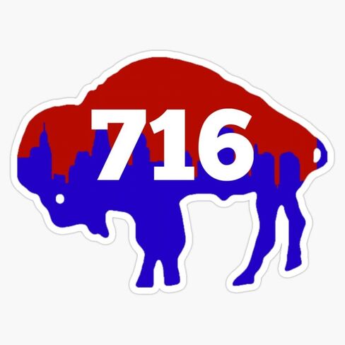 Buffalo 716 City Outline Sticker Sticker Sticker Vinyl Secal 5 " in Saudi Arabia