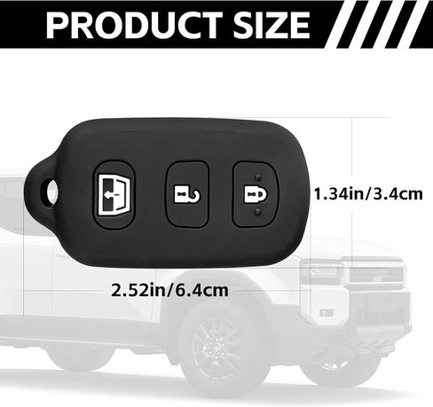 Key Fob Cover Case, Silicone Keyless Entry Remote Control, Fit for 1999-2009 T0y0ta 4Runner 2001-2008 T0y0ta Sequoia, HYQ12BBX|HYQ12BAN|HYQ1512Y (Black) in Saudi Arabia