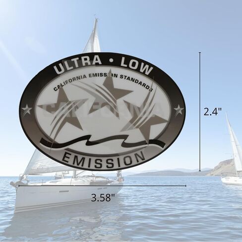 Ultra Low Emission 3 Star California Outboard Graphic Sticker Decal Gray in Saudi Arabia
