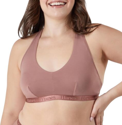 Hanes Women's Originals Ultra Supersoft Racerback ، Viscose من Bamboo Bralette in Kuwait