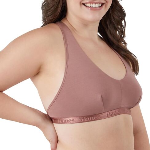 Hanes Women's Originals Ultra Supersoft Racerback ، Viscose من Bamboo Bralette in Kuwait
