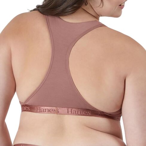 Hanes Women's Originals Ultra Supersoft Racerback ، Viscose من Bamboo Bralette in Kuwait