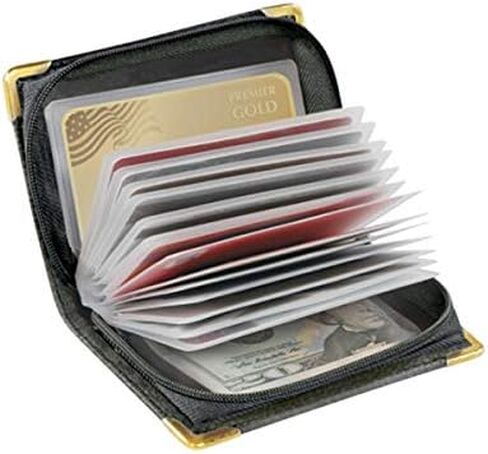 Fox Valley Traders RFID Zip-Up Security Wallet, Black Leather in Saudi Arabia