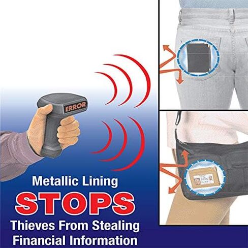 Fox Valley Traders RFID Zip-Up Security Wallet, Black Leather in Saudi Arabia