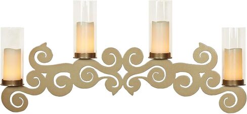 Saint Thomas Metal Wall Sconce Candelabra | Black | Candleholder Decor for Candles with Hurricane Style Glass in Saudi Arabia