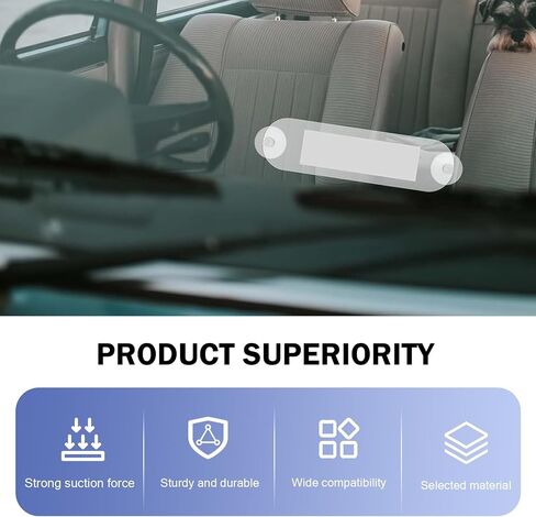 EZ Pass Holder, High Definition Acrylic Vehicle Pass Tag Holder, Windshield Suction Cup Mount Cleanable and Reusable Portable EZ Strips, for Most Cars Interior Accessory (Transparent) in Saudi Arabia