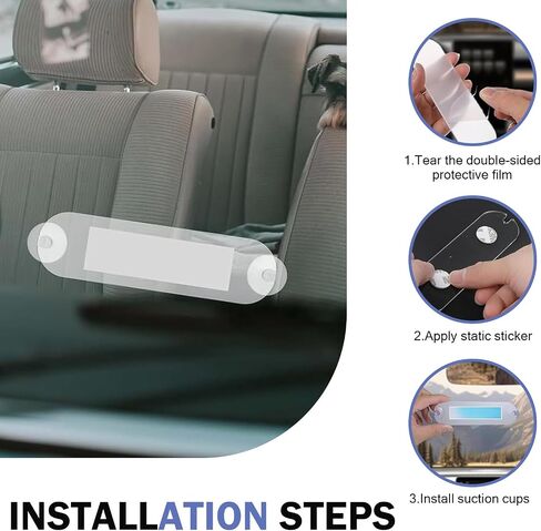 EZ Pass Holder, High Definition Acrylic Vehicle Pass Tag Holder, Windshield Suction Cup Mount Cleanable and Reusable Portable EZ Strips, for Most Cars Interior Accessory (Transparent) in Saudi Arabia