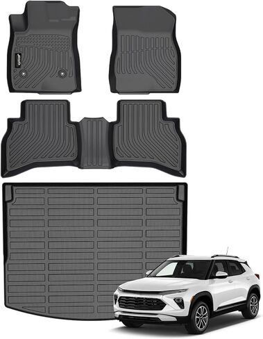 Jenofa-Car Floor Mats & Cargo Liner for Genesis GV70 2022-2025 (NO Electrified GV70) All Weather Floor Mats Set Custom Full Set Floor Liners for 2022-2025 GV70 Accessories Black in Saudi Arabia