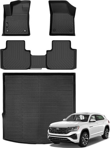 Jenofa-Car Floor Mats & Cargo Liner for Genesis GV70 2022-2025 (NO Electrified GV70) All Weather Floor Mats Set Custom Full Set Floor Liners for 2022-2025 GV70 Accessories Black in Saudi Arabia