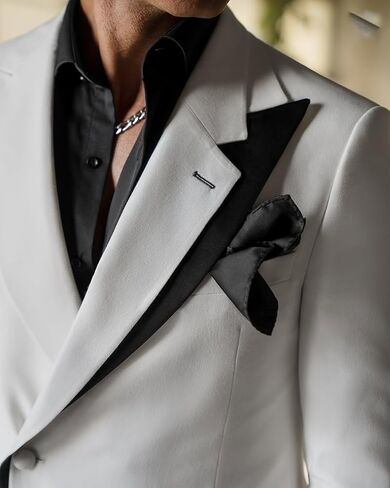 Men's Blazer Black with Red Accents Slim Fit Peaked Lapel Single Breasted One Button in Saudi Arabia