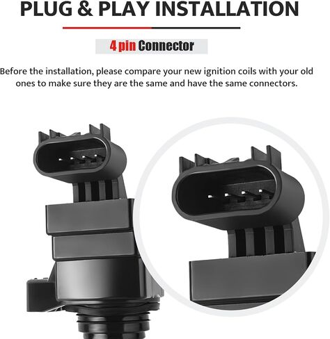 Ignition Coil Pack Replacement for Ecotec 2.4 2.0 Eco Chevy Malibu Equinox Cobalt HHR Captiva Sport, Buick LaCrosse Regal Verano, GMC Terrain, Pontiac G5 G6, 2010 2011 2012 2013 2014 2015 2016 2017 in Saudi Arabia