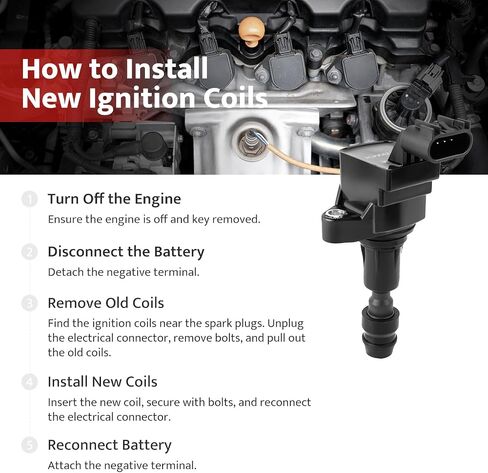 Ignition Coil Pack Replacement for Ecotec 2.4 2.0 Eco Chevy Malibu Equinox Cobalt HHR Captiva Sport, Buick LaCrosse Regal Verano, GMC Terrain, Pontiac G5 G6, 2010 2011 2012 2013 2014 2015 2016 2017 in Saudi Arabia