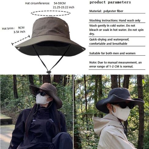 Quick-Drying Fisher Hats UV Protection UPF 50+ Hiking, Golf,Gardening,Fishing- Fun Outdoor Vacation Boonie for Men and Women in Kuwait