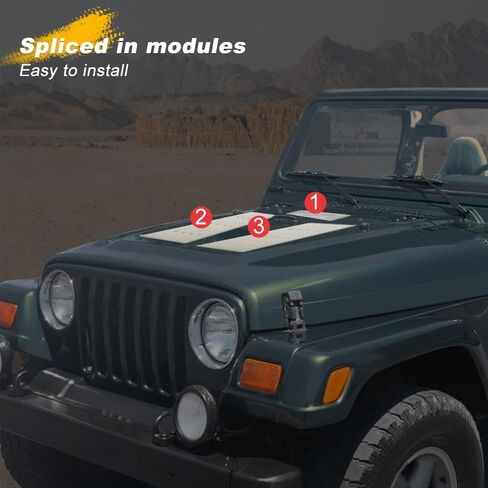 طقم غطاء محرك السيارة المتنفيس من أجل جيب رانجلر تي جيه 1997-2002 ، إدراج المحرك المتنفيس in Kuwait