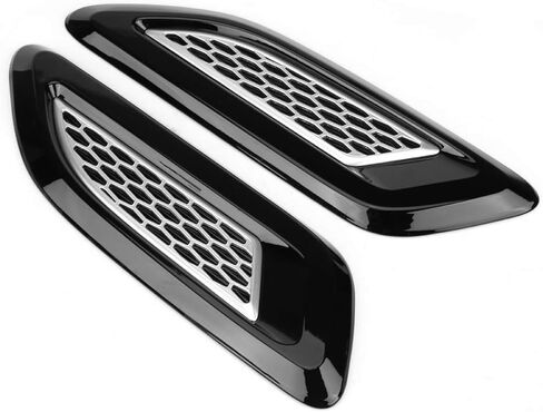 Air Vent Wing Trim,1 Pair Exterior Hood Air Vent Outlet Wing Trim Fit for Land Rover Range Rover Evoque 2012-2018 for Air Flow Intake, Cars and Trucks Vent Accessories(2 Pcs (full black)) in Saudi Arabia