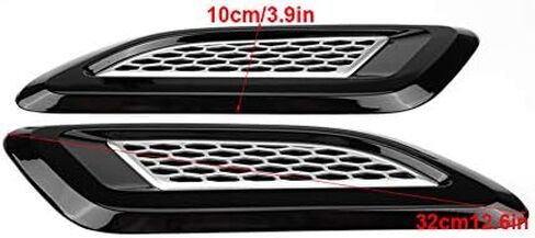 Air Vent Wing Trim,1 Pair Exterior Hood Air Vent Outlet Wing Trim Fit for Land Rover Range Rover Evoque 2012-2018 for Air Flow Intake, Cars and Trucks Vent Accessories(2 Pcs (full black)) in Saudi Arabia