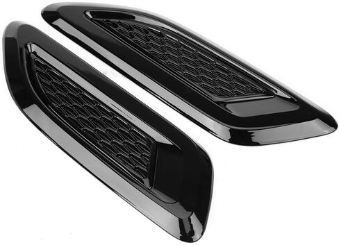 Air Vent Wing Trim,1 Pair Exterior Hood Air Vent Outlet Wing Trim Fit for Land Rover Range Rover Evoque 2012-2018 for Air Flow Intake, Cars and Trucks Vent Accessories(2 Pcs (full black)) in Saudi Arabia